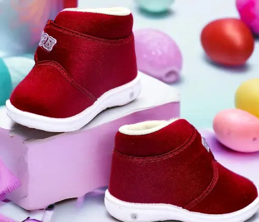 बच्चू के चू चू साउंड वाले जूते (बच्चों के प्यारे जूते) - लाल 