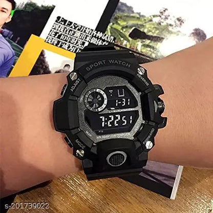Men Digital Sports Watch, Dual Time Display Military Wrist Watch, Shockproof Large Dial Men Wristwatches Outdoor Waterproof, Silicone Strap
