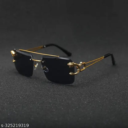 Men Gold Metal Rectangular , UV Protected Mc Stan Sunglasses (Pack of 1)