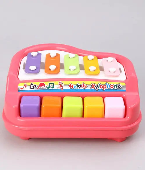 Non Battery 2 in 1 Mini Piano and Xylophone Toy with Colorful Keys & 2 Mallets for Babies/Girls/Boys/Kids/Gifts