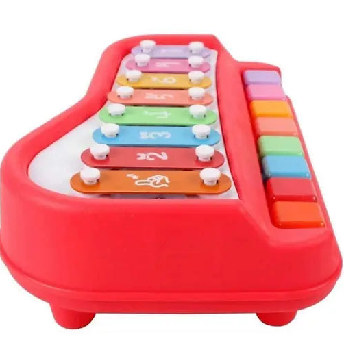 2 in 1 Musical Xylophone and Mini Piano for Kids - Educational Musical Instruments Toy Set for Babies, Non-Battery- Assorted Color
