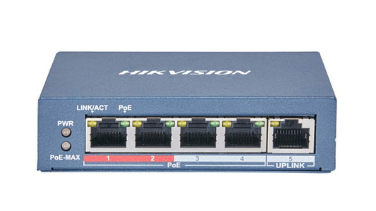 Hikvision 4-Ports 100Mbps Unmanaged PoE Switch