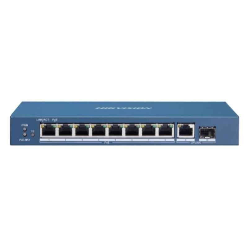 HIKVISION DS-3E0510P-E/M 8 Port Gigabit Unmanaged POE Switch, LAN Capable Compatible with JK Vision Bnc