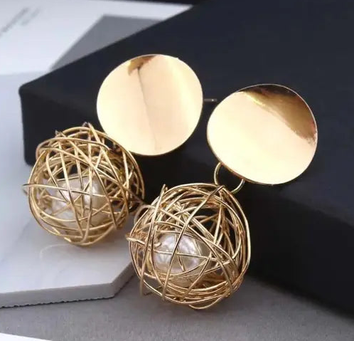 Add to Cart  Buy Now 1 Similar Products Roung Gold Pearl Ball Earrings Roung Gold Pearl Ball Earrings