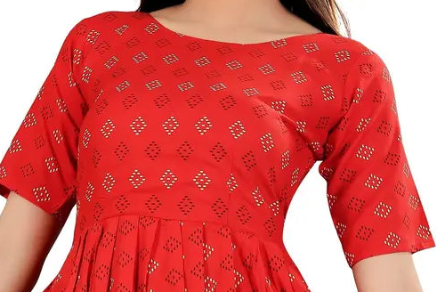 AMAZING PRINTED WOMEN ANARKALI RAYON KURTI