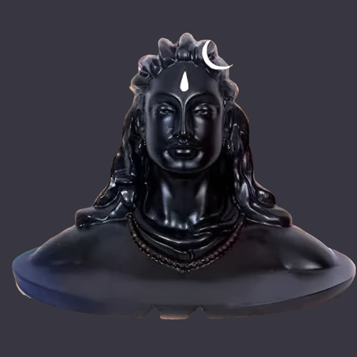 Lord Adiyogi Shiva Idol Statue for Car Dashboard Decor/Gift Item | Figurines & God Idol Decorative Showpiece (Black)| Size 15.24 X 11.43 X 10.16 cm