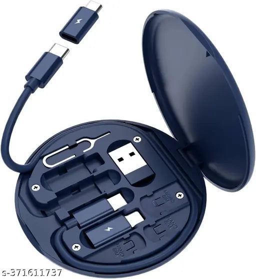 मल्टी USB चार्जिंग एडाप्टर केबल किट, USB C से लाइटिंग एडाप्टर, कन्वर्जन सेट USB A और टाइप C से मेल माइक्रो/टाइप C/लाइटनिंग, डेटा ट्रांसफर, कार्ड स्टोरेज, ट्रे इजेक्ट पिन, फ़ोन होल्डर 