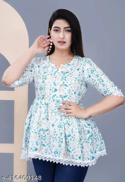 Trendy crop top kurti for girls | office wear kurti | stylish kurti | regular wear kurti Trendy crop top kurti for girls | office wear kurti | stylish kurti | regular wear kurti