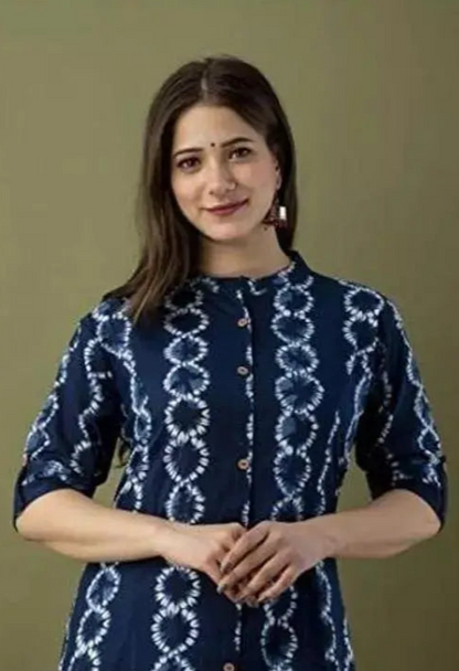 Stylish Ethnic Banita Sensational Beautifulkurti A-line Fancy 3/4 sleeves Designer long Rayon Princess Cut Beautiful Printed Straight Black Colour Latest New Design